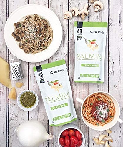 Palmini Linguine Pasta | Low-Carb, Low-Calorie Hearts of Palm Pasta | Keto, Gluten Free, Vegan, Non-GMO | As seen on Shark Tank |(12 Ounce - Pack of 3)