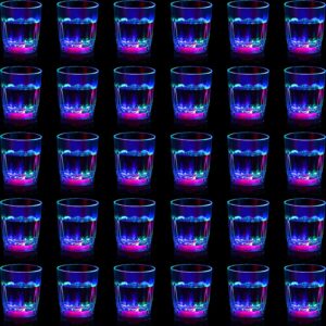 light up cups led flash light up drinking glasses bar night club party drink tumblers multicolor led tumblers for christmas birthdays weddings sporting events festivals indoor bars (30 pieces)