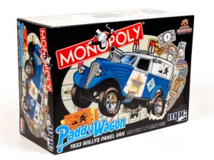 mpc 1933 willys panel paddy wagon (monopoly) 2t 1/25th scale model kit, red (mpc924m)