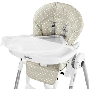 Prima Pappa Zero 3 - High Chair - for Children Newborn to 3 Years of Age - Made in Italy - Gold (White & Gold)