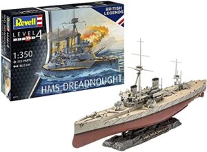 revell 05171 hms dreadnought plastic model kit 1:350 scale, unpainted