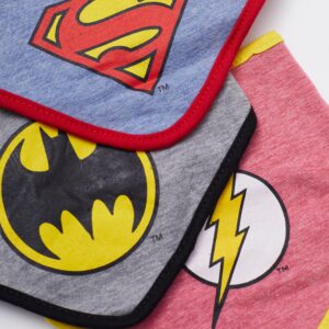 DC Comics Baby Boys Bandana Bibs Superman Batman The Flash Gift Set 3 Pack 0-12 Months