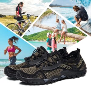 Water Shoes Woman Man Quick Drying Aqua Barefoot Skin Shoes for Beach Swim Surf Diving Army Green