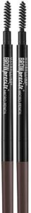 maybelline new york eyestudio brow precise shaping pencil, deep brown [260] 0.02 oz (pack of 2)