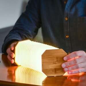 Gingko Natural Bamboo Wood Smart Accordion Lamp