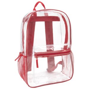 24 Pack Bulk of Clear Backpacks Wholesale for Men, Women, Stadium, College, Travel (Assorted Colors Boys Pack)