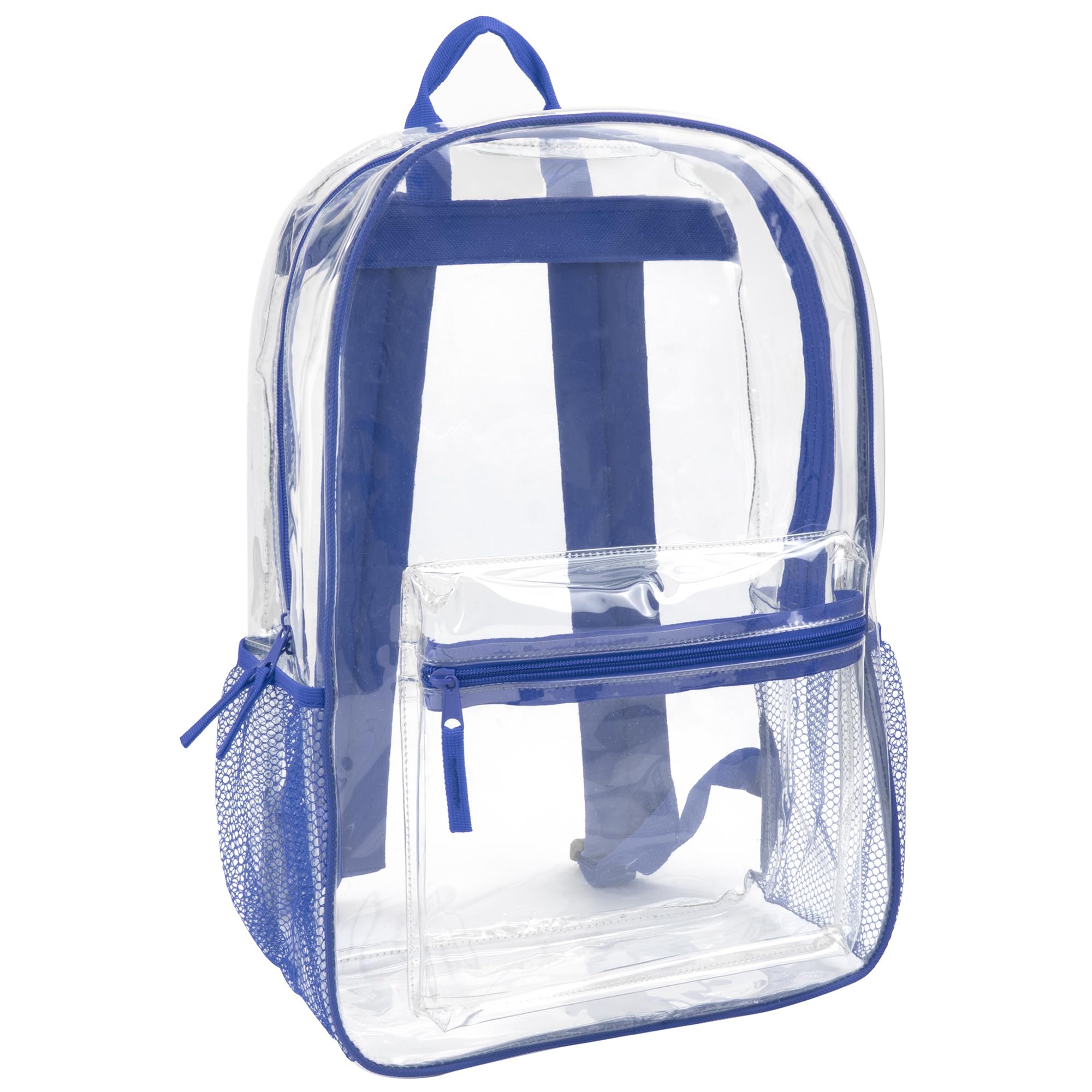 24 Pack Bulk of Clear Backpacks Wholesale for Men, Women, Stadium, College, Travel (Assorted Colors Boys Pack)