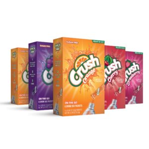 crush- powder drink mix - sugar free & delicious (classic variety, 30 sticks)