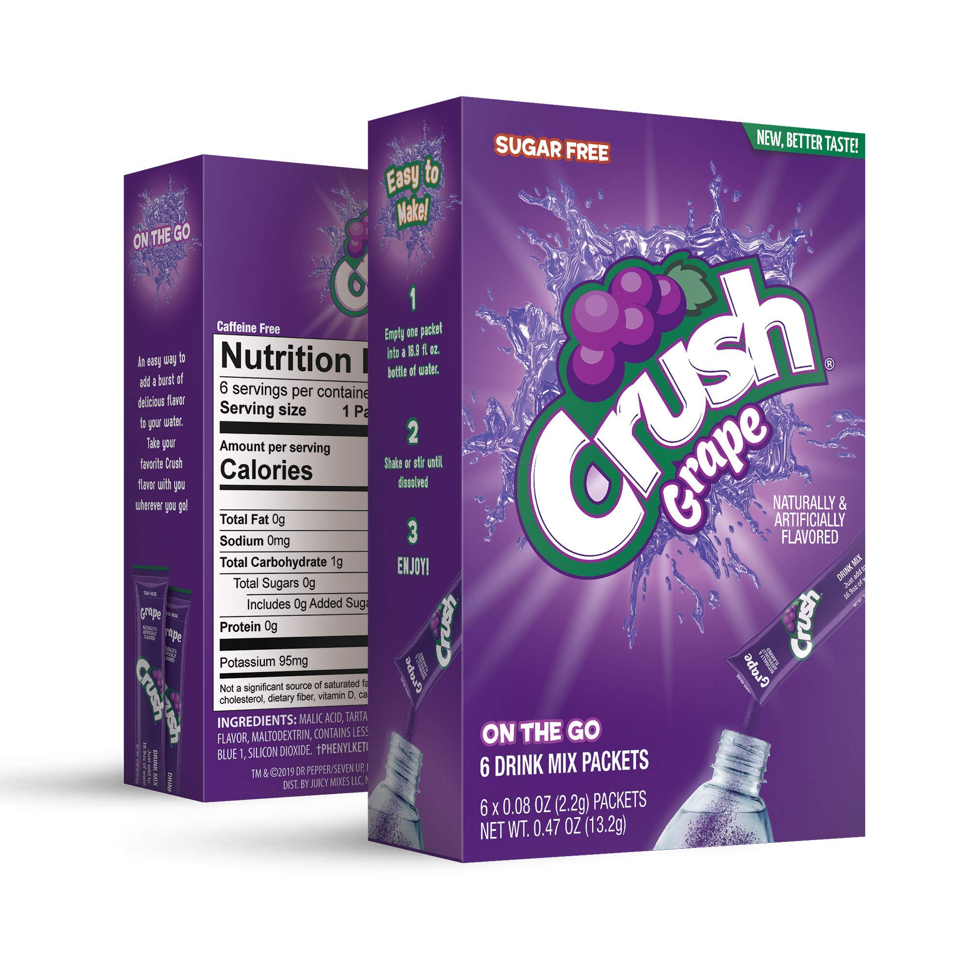 Crush- Powder Drink Mix - Sugar Free & Delicious (Classic Variety, 30 Sticks)