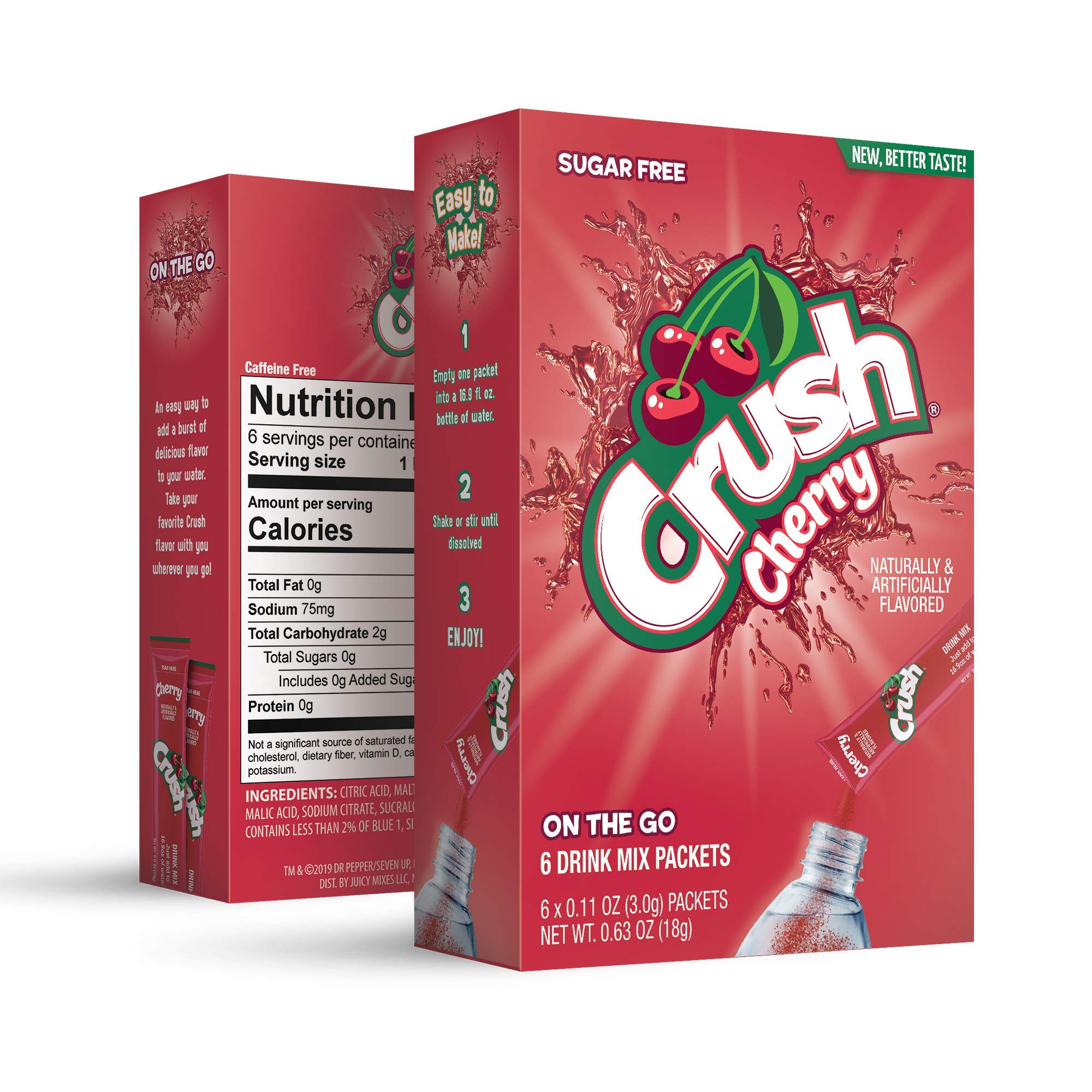 Crush- Powder Drink Mix - Sugar Free & Delicious (Classic Variety, 30 Sticks)