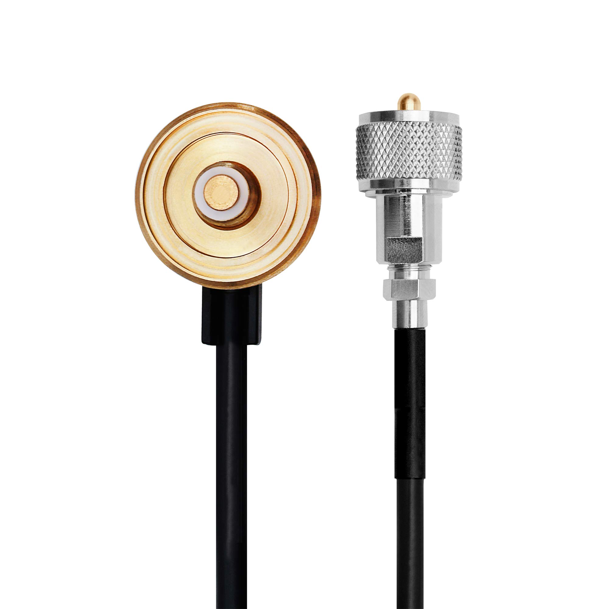 Midland – MXTA24 Low Profile Antenna Cable with NMO Connector – CB Antenna Cable Extension – 6 Meters (19 ft) with Removable UHF Connection