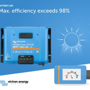 Victron Energy SmartSolar MPPT Tr 250V 60 amp 12/24/36/48-Volt Solar Charge Controller (Bluetooth)