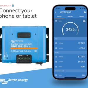 Victron Energy SmartSolar MPPT Tr 250V 60 amp 12/24/36/48-Volt Solar Charge Controller (Bluetooth)