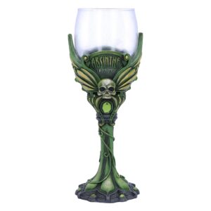 nemesis now absinthe la fee verte green goblet wine glass, polyresin, 1 count (pack of 1)