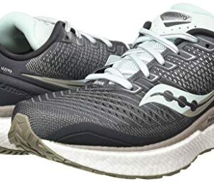 Saucony Women's Triumph 18, Charcoal/Sky, 7 Medium