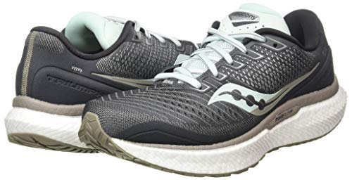 Saucony Women's Triumph 18, Charcoal/Sky, 7 Medium