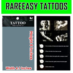 Tattoos 2 Sheets Rose flowers Infinity Cartoon Stickers Waterproof Temporary Tattoos Festival Flash Fake Tattoo Sexy Body Art Men Women for Arms Legs Shoulder or Back (02)