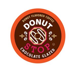 Donut Stop Flavored Coffee Pods, Compatible with 2.0 K-Cup Brewers, Donut Flavor Coffees, Assorted Variety Pack, 40 Count