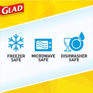 GladWare Home Deep Dish Food Storage Containers, Large Rectangle Holds 64 Ounces of Food, 3 Count Set | With Glad Lock Tight Seal, BPA Free Containers and Lids