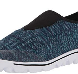 Propet Women's TravelActiv Slip-On Sneaker, Blue Heather, 8 Medium US