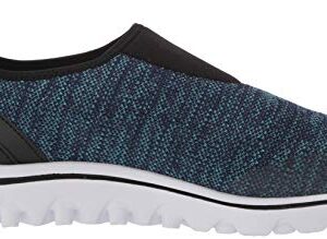 Propet Women's TravelActiv Slip-On Sneaker, Blue Heather, 8 Medium US