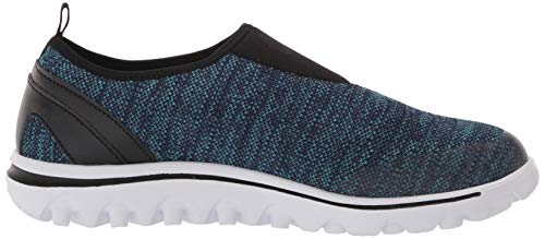 Propet Women's TravelActiv Slip-On Sneaker, Blue Heather, 8 Medium US