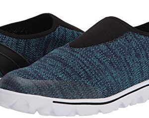 Propet Women's TravelActiv Slip-On Sneaker, Blue Heather, 8 Medium US