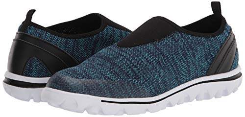 Propet Women's TravelActiv Slip-On Sneaker, Blue Heather, 8 Medium US