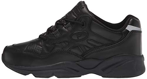 Propét Womens Stana Medical Service Shoe, Black, 12 X-Wide US