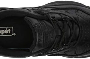 Propét Womens Stana Medical Service Shoe, Black, 12 X-Wide US