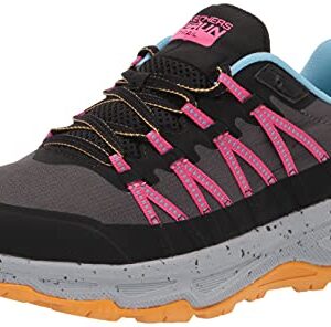 Skechers Women's GO Run Trail Altitude-River Sneaker, Black/Light Blue, 6