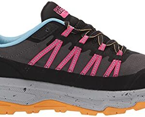 Skechers Women's GO Run Trail Altitude-River Sneaker, Black/Light Blue, 6