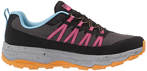 Skechers Women's GO Run Trail Altitude-River Sneaker, Black/Light Blue, 6