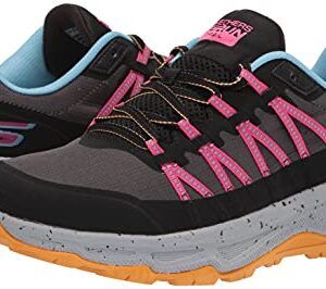 Skechers Women's GO Run Trail Altitude-River Sneaker, Black/Light Blue, 6