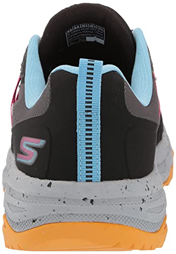 Skechers Women's GO Run Trail Altitude-River Sneaker, Black/Light Blue, 6