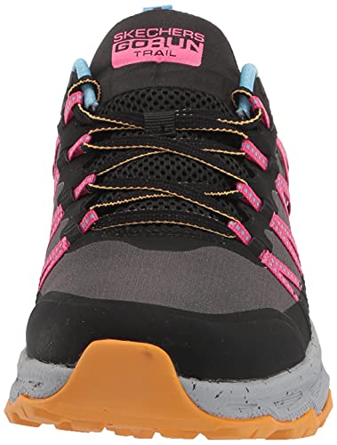 Skechers Women's GO Run Trail Altitude-River Sneaker, Black/Light Blue, 6