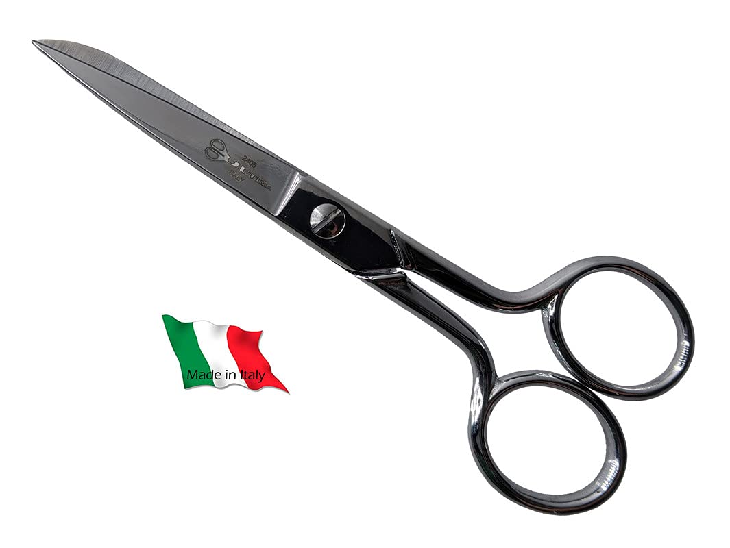 Ultima 5 Inch Dress Maker Scissors – Drop Forged Carbon Steel Dressmaker’s Sheers, Chrome Plated with Straight Handles, Made in Italy