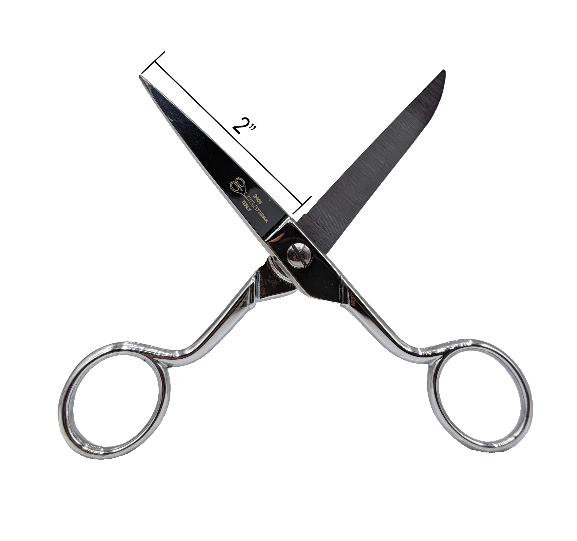 Ultima 5 Inch Dress Maker Scissors – Drop Forged Carbon Steel Dressmaker’s Sheers, Chrome Plated with Straight Handles, Made in Italy