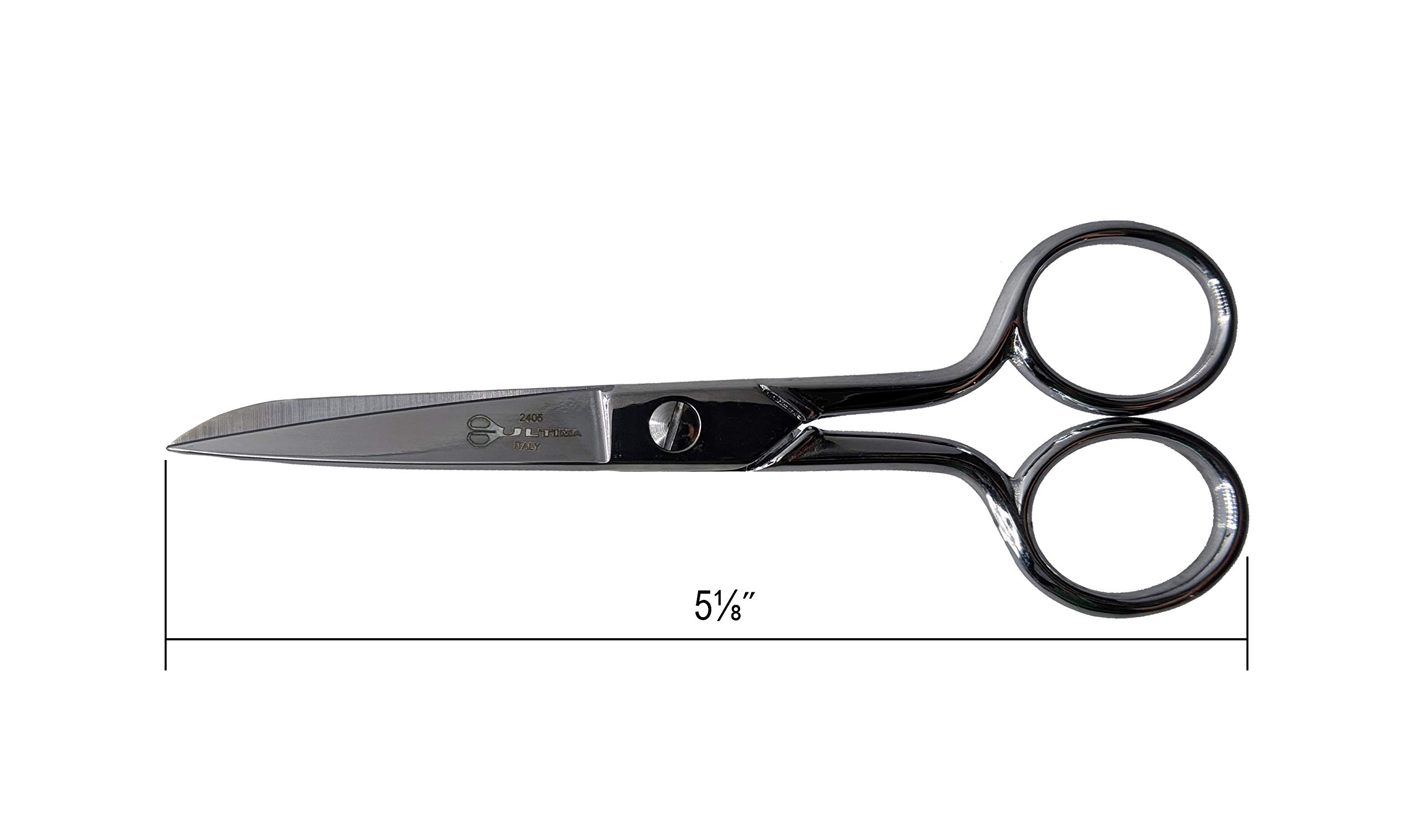 Ultima 5 Inch Dress Maker Scissors – Drop Forged Carbon Steel Dressmaker’s Sheers, Chrome Plated with Straight Handles, Made in Italy