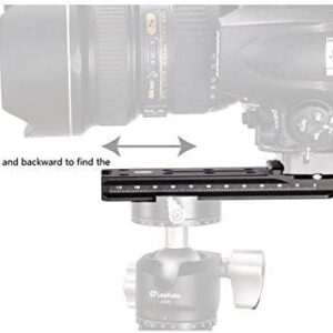 Leofoto NR-140 Nodal Slide Rail with Arca Clamp, 140mm Dual Arca Rail, 1/4" Camera Screw, Bubble Level