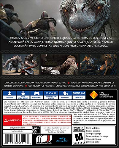 God of War Playstation 4 - Hits - Standard LATAM Edition Spanish/English/French