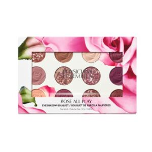 physicians formula rosé all play eyeshadow makeup palette, bouquet, 12 pan eye make up