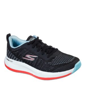 Skechers womens Go Run Pulse - Ultimate Best Sneaker, Black/Light Blue, 6 US