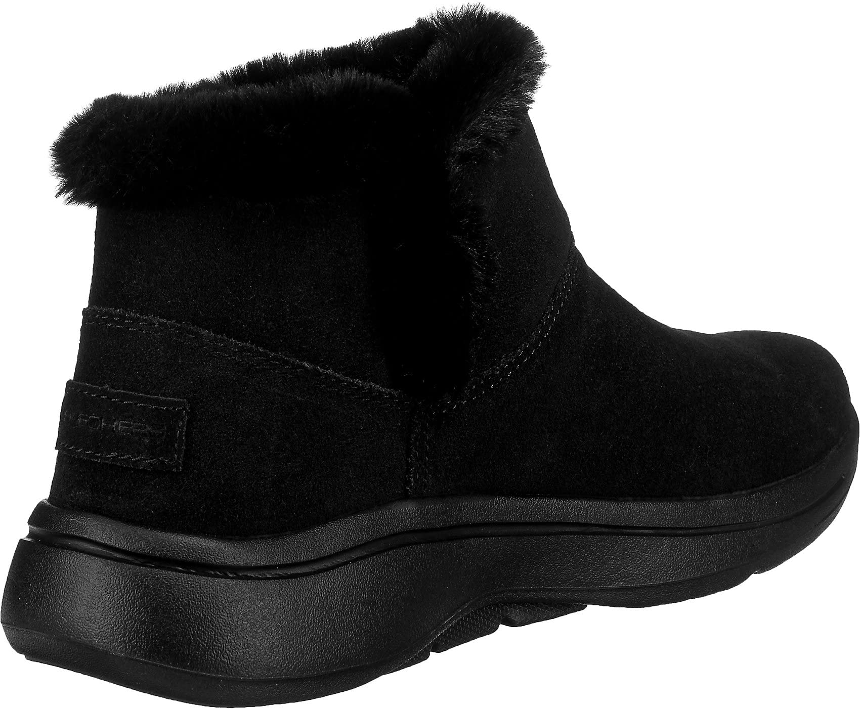 Skechers Women's GO Walk Arch FIT-Cherish Fashion Boot, Black/Black, 7.5