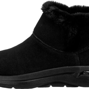 Skechers Women's GO Walk Arch FIT-Cherish Fashion Boot, Black/Black, 7.5