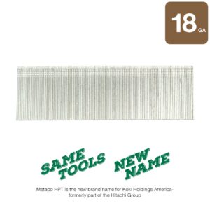 Metabo HPT Brad Nails | 1-1/4 Inch x 18 Gauge | Electro Galvanized | Smooth | 1,000 Count | 24106THPT