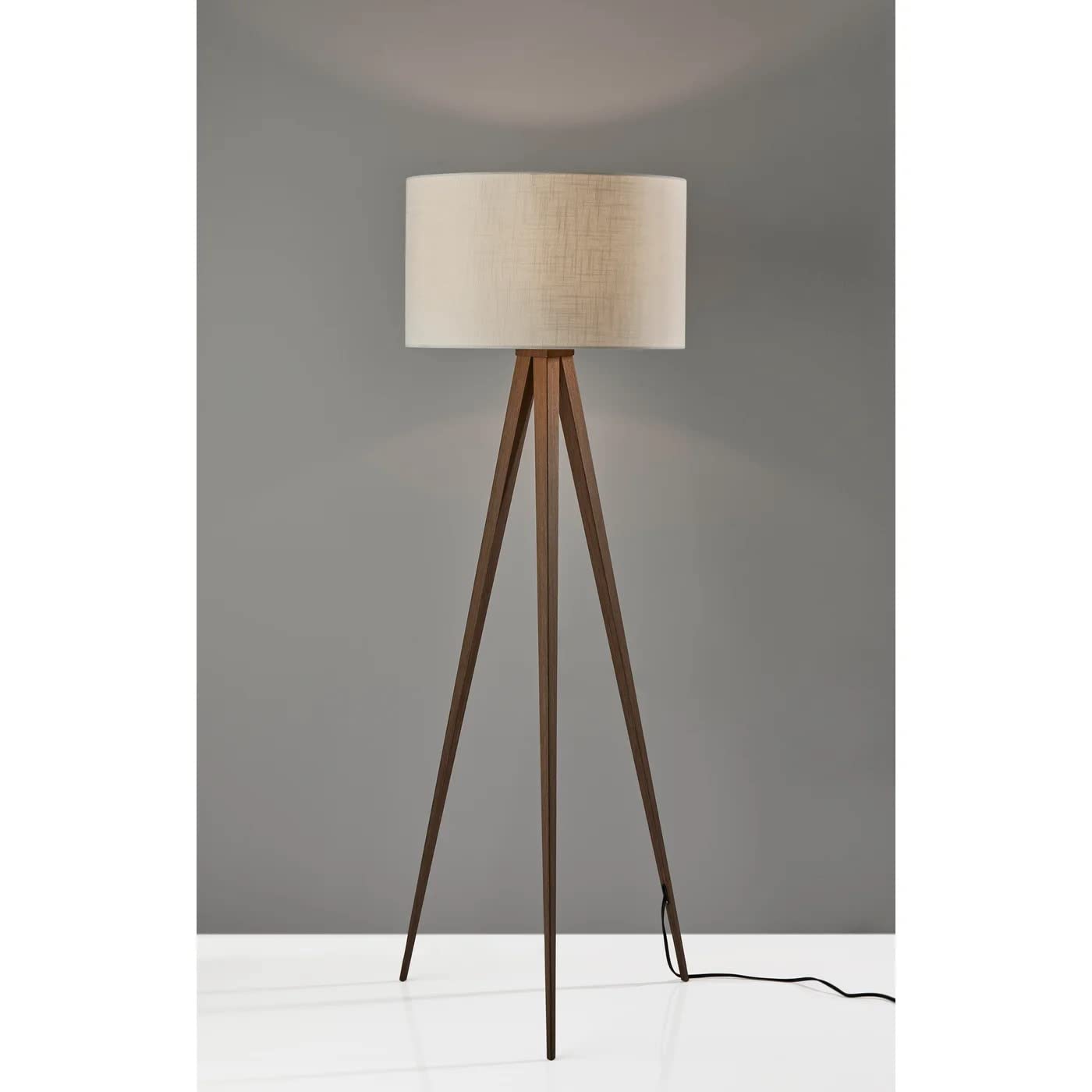 Adesso 6424-15 Director Floor Lamp, Walnut