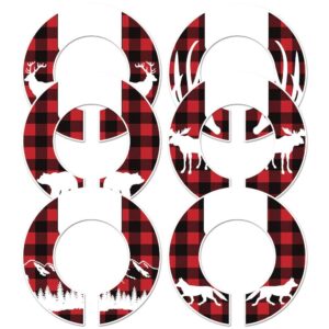 Baby Boy Nursery Closet Clothing Size Dividers or Adult Buffalo Plaid Set of 6 (1.5 Inch Rod)