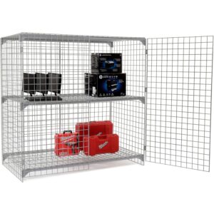 Global Industrial Wire Mesh Security Cage, 72 x 24 x 72