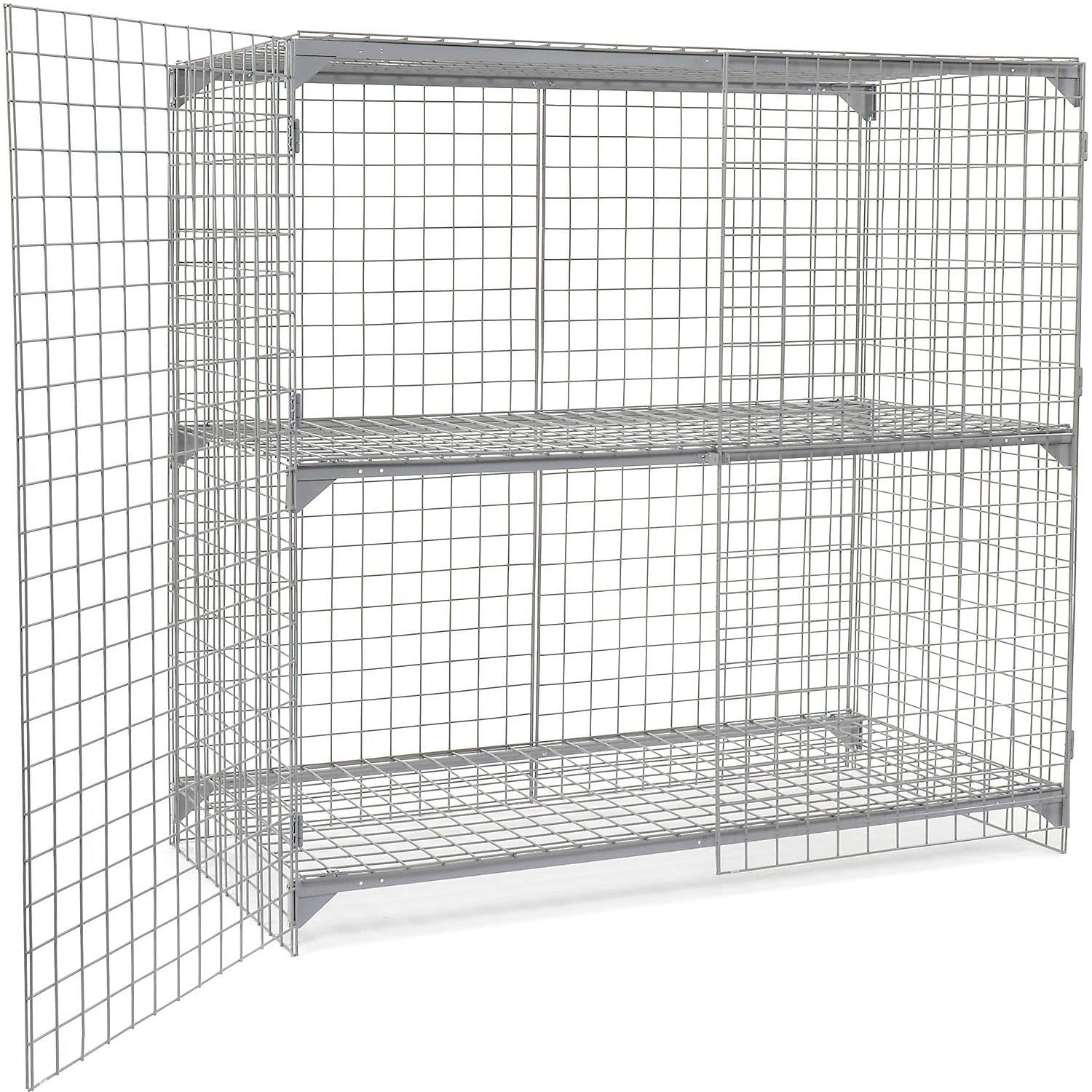 Global Industrial Wire Mesh Security Cage, 72 x 24 x 72